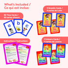 The Fidget Game - Paquet de cartes pour Apprendre les lettres majuscules et minuscules-Aide avec la phonétique précoce et l’association des sons aux lettres