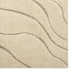 Modway - Jubilant Abondance Abstract Tourbillon Shag Tapis de 5 pi l x 8 pi L - Crème et beige-Texture distinctive haute-basse