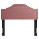 Modway - Lucia Performance Velvet Tête de lit King/King de Californie, Rose poussiéreuse-Revêtement en velours de performance