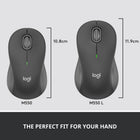 Logitech - Signature M550 L  Souris sans fil pleine taille - Pour mains de grande taille - Graphite-Améliorez votre confort : cette souris de travail offre de longues heures de confort grâce à une forme profilée, une zone de pouce douce et des poignées latérales en caoutchouc qui maintiennent votre main bien en place.