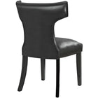 Modway - Curve Vinyle Chaise à manger Ensemble de 2 - Noir-Jambes élégantes et effilées