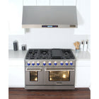 KUCHT KRH4820A 48 po Hotte sous armoire - 1200 CFM - Acier inoxydable-Hotte de style professionnel équipée de 3 ventilateurs puissants atteignant 1 200 CFM, offrant plusieurs niveaux de débit d’air et captant la fumée et les odeurs de cuisson dans un fonctionnement silencieux