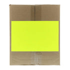 JAM Paper Étiquettes expédition, demi-feuilles, 5,5 x 8,5 po, jaune néon, 50/paquet-2 étiquettes par feuille