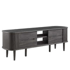 Modway - Contour 55 po Meuble TV, Fusain-Portes coulissantes