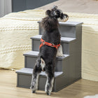 PawHut - Escalier pour animaux de compagnie pour lit haut - 15,7 po L x 23,2 po l x 21,3 po H - gris-Utilisation de MDF de haute qualité pour la santé de l’animal et du propriétaire 