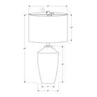 Monarch Specialties - Luminaire - 25 po H Lampe De Table - Béton Gris - Abat-Jour Ivoire / Crème - Contemporain - Moderne-La garantie limitée de 2 ans contre tout défaut vous assure une tranquillité d'esprit, pour une lampe de table fiable qui illuminera votre intérieur pendant des années