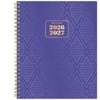 AT-A-GLANCE - Agenda scolaire hebdomadaire/mensuel Badge géo 2026-2027 - 11 po H x 8 1/2 po l - Violet - bilingue-13 mois : juillet 2026 à juillet 2027