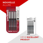 uni-ball - Stylos à bille roulante à aiguille Vision - 0,5 mm - Noir - paquet de 5-Le système d’encre Uni-Flow assure une écriture uniforme et délicieusement fluide