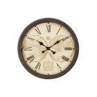 Monarch Specialties - Horloge - 20 po Rond - Horloge Murale - Brun Antique - Transitionnel-Améliorez votre décoration intérieure avec cette horloge murale ronde de 20 pouces dans un style transitionnel, avec un cadre en plastique brun antique durable et de haute qualité et une surface en verre transparent