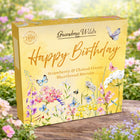 Grandma Wild’s - Boîte « Joyeux anniversaire » Prairie de fleurs sauvages avec biscuits sablés aux fraises et à la crème épaisse-Texture sablée riche au beurre