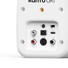 Kanto - Haut-parleurs de bureau alimentés avec USB-C, RCA, Bluetooth 5.3 et sortie casque - Craie, Paquet de 2-Chaque haut-parleur mesure: 4,4 po L x 4,3 po P x 6,5 po H