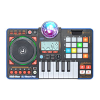 VTech - Kidi Star DJ Mixer Pro - Anglais-Scratche, improvise et crée tes propres mixages avec la table tournante et le clavier, ou utilise la grille sonore pour personnaliser les quinze chansons incluses dans des milliers de combinaisons différentes.