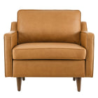 Modway - Impart Cuir authentique Fauteuil - Tan-Capacité de poids : 331 lb