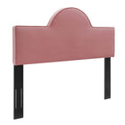 Modway - Dawn Performance Velvet Tête de lit King/King de Californie, Rose poussiéreuse-Tête de lit Velvet King/California King