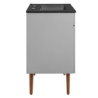 Modway - Harvest 24" Vanette de salle de bain - Gris Noir-Comptoir de bassin intégré