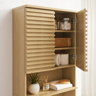 Modway - Render Par-dessus les toilettes Armoire de rangement de salle de bain in Chêne-Charnières à fermeture douce
