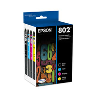 Epson - Cartouches d'encre 802 - Capacité standard - Noir/Couleur CMJ-Qualité photo supérieure à celle des photos de labo
