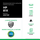 CIG - Cartouche de toner CF281X HP 81X remise à neuf - rendement élevé - noir- Écologique : Remanufacturé à partir d'une cartouche HP originale recyclée