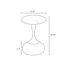 Manhattan Comfort - Lot de 2 tables d’appoint Patchin 40 cm modernes - Marron et doré-Base en métal lisse avec finition aspect bois pour une touche moderne et élégante à votre intérieur