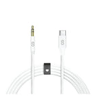 LOGiiX - Piston Connect Braid 1m Aux vers USB-C - Blanc-Câble USB Type-C vers Aux haut de gamme pour une expérience d'écoute filaire fluide