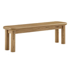 Modway - Alvia 58" Bois Banc - Chêne vieilli-Banc à manger rectangulaire de 58"