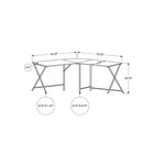Monarch Specialties - 7195 Bureau - 55 po L/Dessus Blanc De Coin/Metal Noir-Dimensions du produit: 55,25 pouces L x 55,25 pouces L x 29,75 pouces H; profondeur du bureau: 22,8 pouces