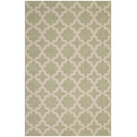 Modway - Cerelia Treillis marocains intérieurs et extérieurs Tapis de 5 pi l x 8 pi L - Beige et vert clair-Tapis à treillis marocain