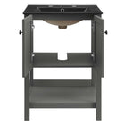 Modway - Steam 24" Vanette de salle de bain - Gris Noir-Assemblée requise