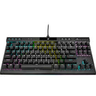 Corsair - K70 RGB TKL Filaire Optique-Mécanique OPX Linéaire Keyswitches Clavier De Jeu-Commutateurs à clé optiques-mécaniques CORSAIR OPX RGB : entrée ultra-rapide avec une distance d'actionnement de 1,0 mm et une course linéaire fluide, garantie pour 150 millions de frappes.