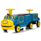 KIDS ON WHEELZ - Train électrique Chuggington 12 V pour enfants avec sifflet et lecteur de musique - Bleu-Un plaisir de balade unique pour les parents et les enfants : ce train est doté d'un siège extra-long et d'une capacité de charge impressionnante de 60 kg sur le siège parent, permettant à un parent ou à deux enfants de voyager ensemble pour des moments de jeu partagés et enrichissants.
