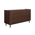 Manhattan Comfort - Buffet Duane 150 cm style mid-century moderne - marron foncé et bleu marine-17,83 po L x 59,05 po l x 31,49 po H