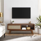 Modway - Soma 47 po Meuble TV, Noyer-Tissage naturel en rotin