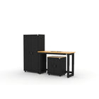 Cat - Ensemble d’armoires de garage (PAA) incluant 1 armoire-vestiaire, 1 armoire de base et un établi de 48 po-Rangement verrouillable sécurisé : Système de verrouillage intégré à 3 points avec clé pour protéger et organiser outils et fournitures.