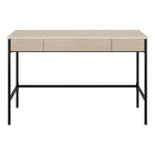 Hudson&Canal - Bureau Nolan 48" - Aulne blanc-Comprend trois tiroirs à ouverture par pression avec des détails cannelés