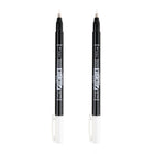 Tombow - Fudenosuke Pastel - Blanc - Paquet de 2-Sur papier noir, l'encre sèche avec un aspect crayeux