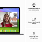 Apple - Portatif MacBook Air 13,6 po, M3, SSD 256 Go, Mémoire unifiée 16 Go, Gris Sidéral, Anglais-Plus de place pour ce que vous aimez: L’écran Liquid Retina 13,6 po prend en charge un milliard de couleurs.