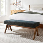 Modway - Lyra 47" Tissu tapis Banc - Azure-Siège rembourré