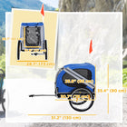 Aosom - Remorque de vélo pour chien, chariot pour animaux, wagon porte-bagages pour vélo, accessoire de voyage avec 3 entrées, grandes roues, blanc-Entrée à l'avant, sur le dessus et à l'arrière pour un accès facile 
