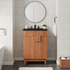 Modway - Miles 24" Vanette de salle de bain - Noyer noir-Découpe de plomberie