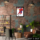 Nick Suzuki Montreal Canadiens - Toile encadree - 22" x 31"-Sous licence officielle de la LNH et de l'AJLNH