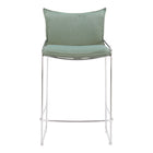 Zuo - Pola Tabouret de comptoir - Vert-Tissu en polyester effet lin confortable