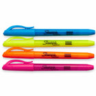 Sharpie Surligneurs de poche à pointe biseautée – couleurs variées – paquet de 4-Surligneurs de poche conçus pour durer longtemps