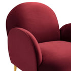Modway - Transcend Performance Velvet Fauteuil - Marron-Capacité de poids de la chaise : 331 lb