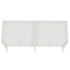 Manhattan Comfort - Coney commode moderne mi-siècle 27,55" - blanc - lot de 2-Garantie limitée du fabricant de 30 jours