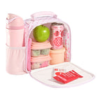 Fit + Fresh - Sac à lunch townsend avec breloque - petits cœurs roses-Grande ouverture facilitant l’accès aux contenu et le nettoyage de l’intérieur