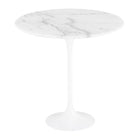 Table d'appoint ronde Plata Import 20,5 MDF - Marbre-Dessus en marbre luxueux