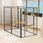 PawHut - Parc pliable pour chien 6 panneaux avec porte et sangle - 39 po H-Comprend six piquets de sol pour une stabilité accrue