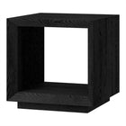 Hudson&Canal - Table d'appoint rectangulaire Evie  56 cm de largeur - grain noir-Le plateau de table a une capacité de poids de 50 lb, l'étagère inférieure peut supporter 40 lb