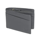 Club Rochelier - Portefeuille mince pour homme avec poche zippée - Gris anthracite-6 emplacements pour cartes