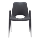 Zuo - Desi Chaise de salle à manger - Noir - Ensemble de 2-Confort moelleux et matériaux durables